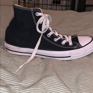 Black high top converse